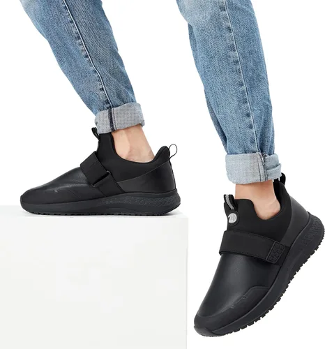 Vista 6 de Delobi Zapatos de trabajo antideslizantes para hombre, para servicio de alimentos, impermeables, para cocina, chef, sin cordones, zapatos