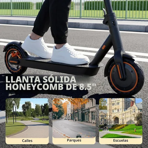 Vista 6 de Electric Scooter Adults, Folding E Scooter with 8.5/10 inch Tire,Front Suspension, Built in Side Light