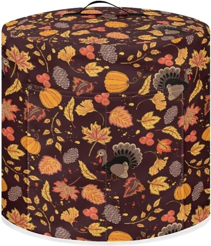 Vista 32 de Cubierta antipolvo para olla a presión con estampado floral de pájaros, compatible con 3 cuartos de galón, cubierta antipolvo instantánea duradera