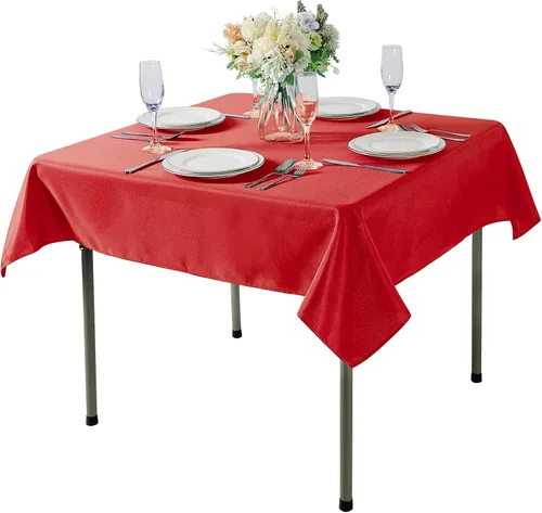 Vista 71 de Mantel rectangular de tela de poliéster lavable de 60 x 120 pulgadas, para decoración de bodas, fiestas, comedores, banquetes