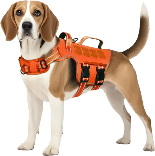Vista 17 de Arnés para perro pequeño, arnés táctico resistente sin tirones, sin estrangulamiento, chaleco para mascotas fácil de poner y quitar con sistema