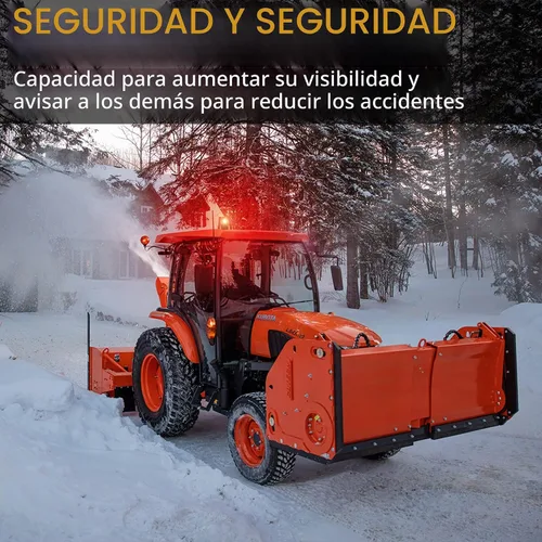 Vista 7 de AnTom Luces Estroboscópicas Inalámbricas Magnéticas, LED Rojo Batería Recargable Luz de Baliza de Advertencia de Seguridad para Techo de Vehículo