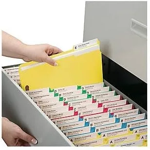 Vista 4 de Smead carpeta reforzada tamaño carta, 50 por caja, Variados