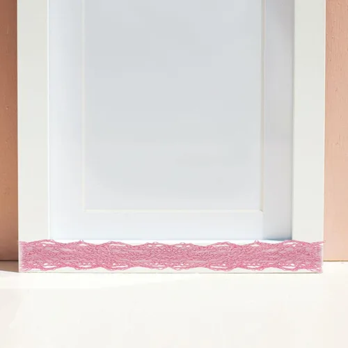 Vista 2 de Cinta Washi de tela de encaje de 2x2 yardas de 0.591 in para decoraciones de boda rosa