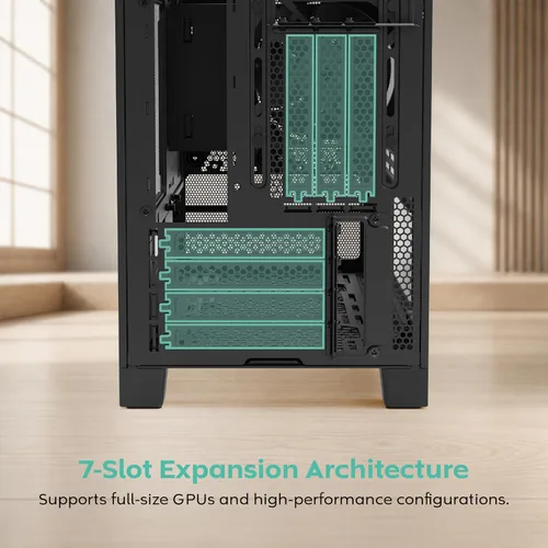 Vista 13 de MONTECH Funda para PC Micro ATX de 22.7 L, chasis modular de malla de alto flujo de aire para construcciones de aire, líquidos o SFF, soporte de TEN