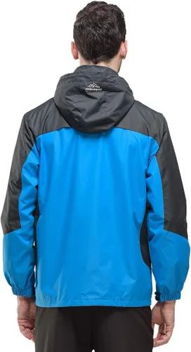 Vista 3 de Chaqueta impermeable para hombre con capucha y resistente al viento, para senderismo, pesca