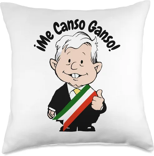 Vista 5 de AMLO Amlito Me Canso Ganso - Divertida almohada de dibujos animados mexicanos