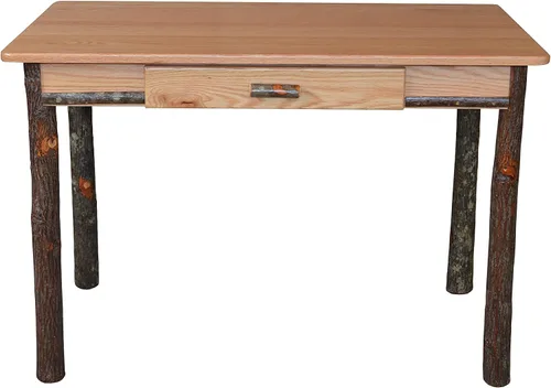 Vista 2 de Escritorio rectangular pequeño de nogal manchado natural Amish-Made Natural Stain