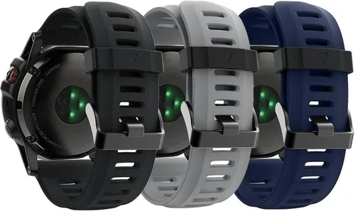 Vista 9 de Correa para Garmin Fenix 3, correa de repuesto de silicona suave para reloj inteligente Garmin Fenix 3 HR (sin rastreador)