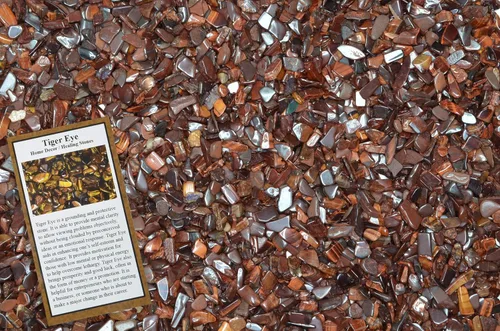 Vista 24 de Fantasia Materiales: 1 libra de piedras de tamaño de chip de aguamarina pulida con tarjeta de identificación