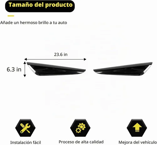 Vista 4 de Cubierta de decoración para reposabrazos de panel de puerta interior, accesorios de decoración interior para Chevrolet Camaro 2016-2022, textura
