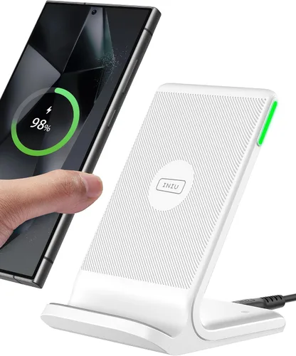 Vista 11 de INIU Cargador inalámbrico, estación de carga rápida Qi certificada de 15 W con luz adaptativa amigable para el sueño compatible con iPhone 17 16 15
