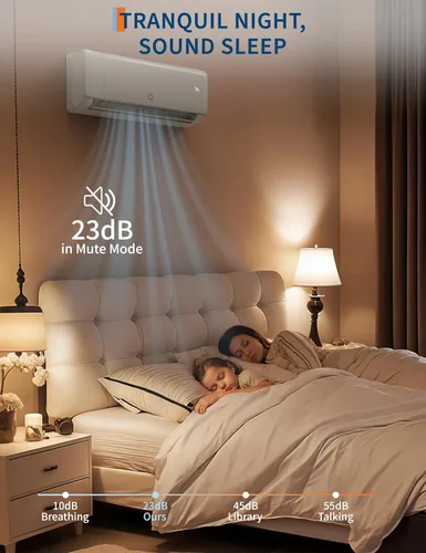 Vista 4 de Garvee 9,000 BTU Mini Split Air Conditioner with Heat Pump, 18.5 SEER, Cools Up to 750 Sq. Ft, Energy Efficient Inverter AC with Installation Kit &