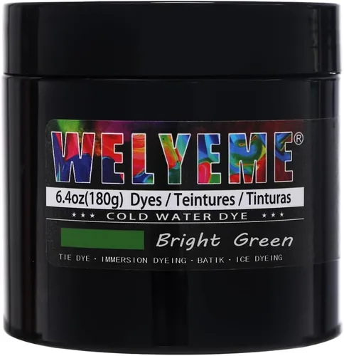 Vista 37 de Polvo de tinte para agua fría, surtido de 8 colores, 7/2-oz. frascos a granel, para teñido anudado, batik, teñido con hielo