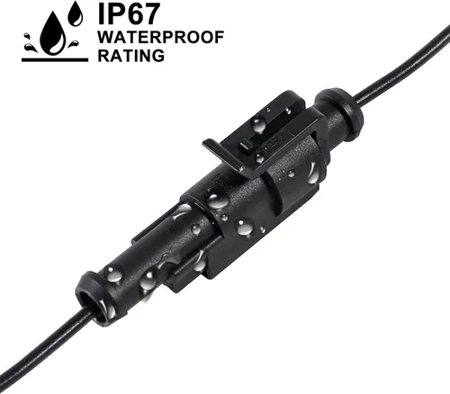 Vista 6 de AITRIP Kit de 10 conectores de 1 pines, conector eléctrico impermeable para automóvil, conector eléctrico de 1 pin con cable 16 AWG marino