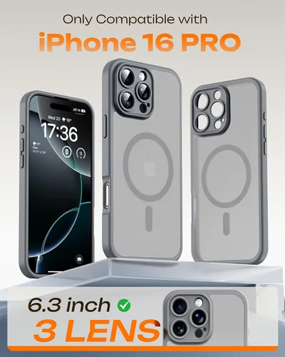 Vista 712 de TOCOL Funda para iPhone 11, compatible con Magsafe, protección completa de cámara, imanes integrados, protección contra caídas, funda translúcida