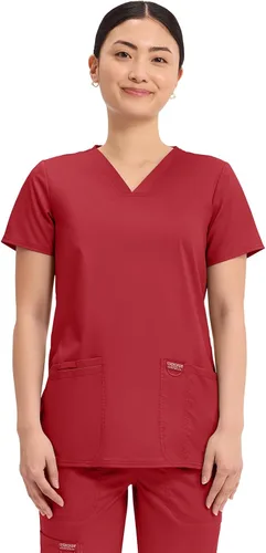Vista 13 de Workwear Revolution Mujeres Scrubs Top V-cuello WW620 Negro