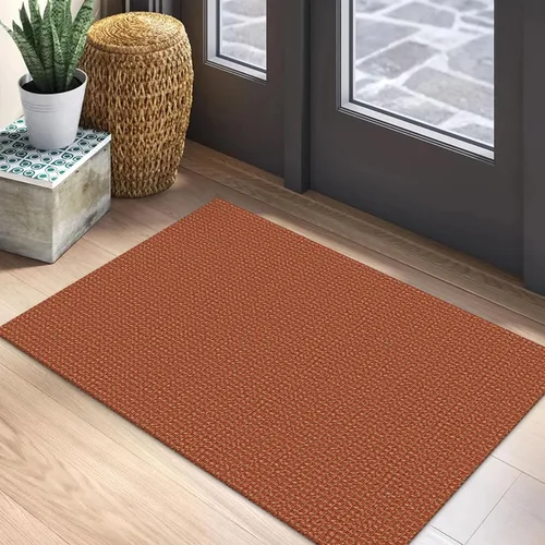 Vista 70 de EARTHALL Alfombra tejida de 2 x 3 pies, lavable para entrada, alfombra trenzada antideslizante, alfombra para puerta interior y exterior, alfombra