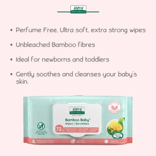 Vista 5 de Aleva Naturals - Toallitas de bambú para bebé, 37949, Sensitive, 1