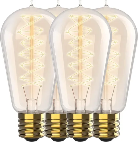 Vista 7 de Bombillas Edison incandescentes vintage de 60 W