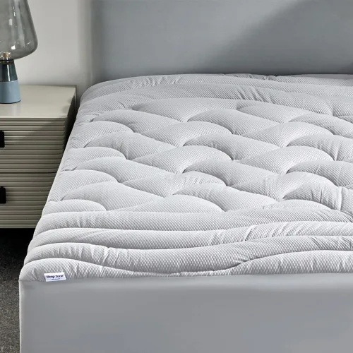Vista 8 de SLEEP ZONE - Cubrecolchón refrescante, funda de colchón fresca, protector acolchado con zonas, transpirable y lavable, bolsillo profundo de 8-21