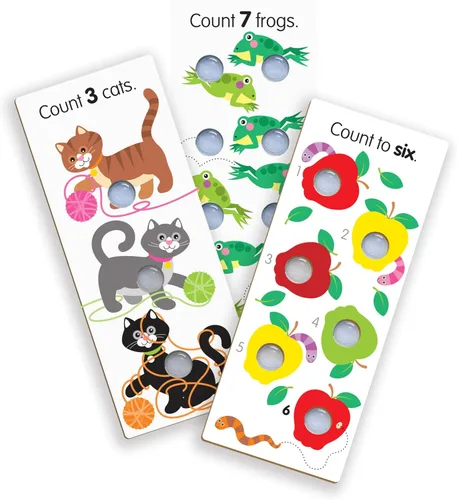 Vista 4 de Melissa & Doug Poke-a-Dot! Tarjetas de Aprendizaje Jumbo de Números, Formas y Colores, 13 Tarjetas Interactivas de Flash de Doble Cara, Actividades