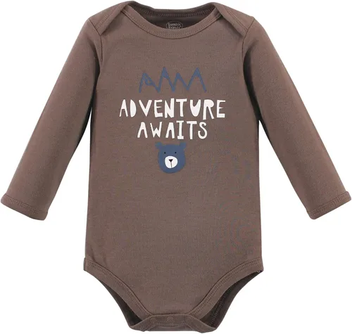 Vista 5 de Luvable Friends unisex-baby Cotton Long-sleeve Bodysuits