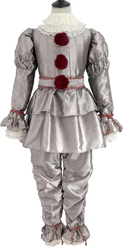 Vista 2 de Scary IT Clown Costume for Kids and Adults Halloween Cosplay Outfit