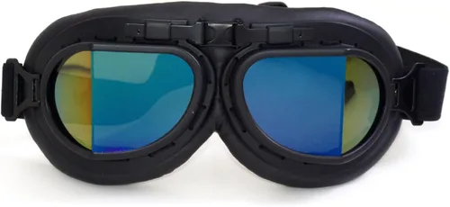 Vista 39 de CRG Sports Gafas de motocicleta estilo aviador, piloto, crucero, scooter, gafas de motocross para hombre, mujer, adulto