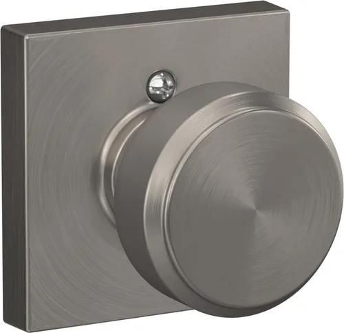 Vista 64 de SCHLAGE Pomo de bloqueo sin giro, latón antiguo (F170 ORB 609) (paquete de 2)