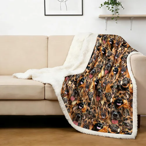 Vista 13 de BlessLiving Manta reversible de microfibra Beagle, manta de forro polar Sherpa pesado, 50 x 60 pulgadas