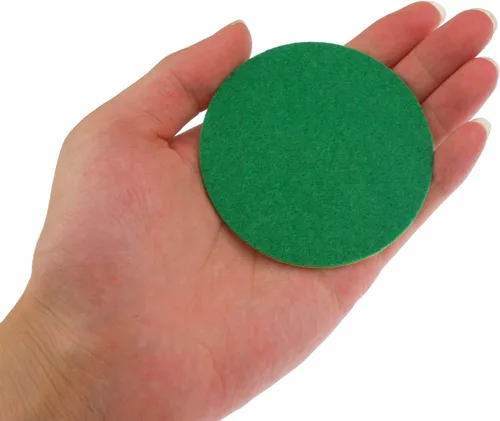 Vista 2 de 6 Pack Self Adhesive Air Hockey Mallet Felt Pads, Green