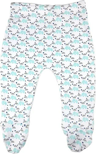 Vista 2 de 123 Bear 100% algodón pantalones de bebé con pies, 100% algodón unisex para niños y niñas