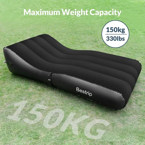 Vista 3 de Bestrip Sofá inflable con bomba incorporada – Sofá tumbona de aire de tamaño extra mejorado, cama portátil con bolsa de almacenamiento, cama