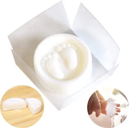 Vista 7 de AIXIANG Jabones para baby shower, hechos a mano, color azul, regalo para pies de bebé, para revelación de género, regalos y decoraciones de baby
