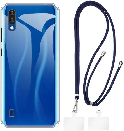 Vista 8 de Estuche y cordón para ZTE Blade A5 2020 - transparente+negro Funda transparente + cordón negro