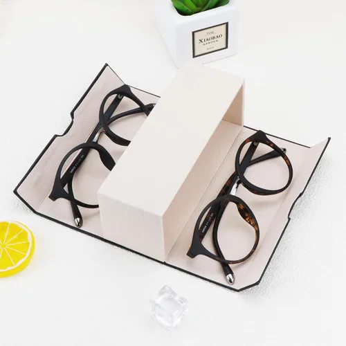 Vista 2 de LifeArt Caso duro de la lente de la cáscara, caso de gafas de sol portátil, Caso de la lente de cuero de la PU de moda, ligero 2lian_negro