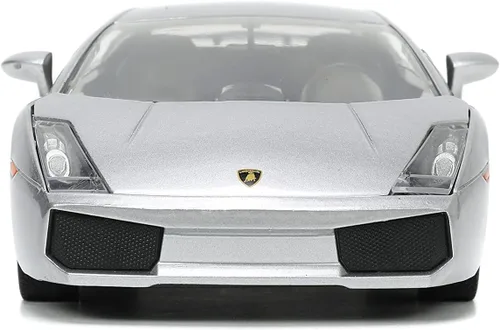 Vista 3 de Jada Toys Hyper-Spec 1:24 Lamborghini Gallardo Superleggera - Coche fundido a presión, color plateado, juguetes para niños y adultos