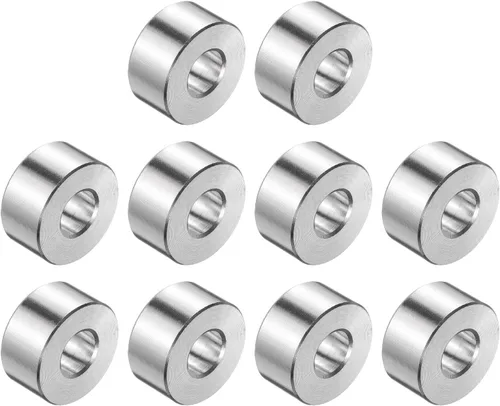 Vista 139 de uxcell 10 piezas de espaciador de acero inoxidable de 3/8" de diámetro interno x 3/4" de diámetro exterior x 1" de longitud, espaciador de rosca