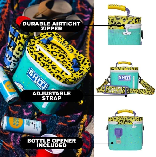 Vista 5 de SHITI Hieleras Enfriador para Camping, Viajes, Playa, Lonchera Suave para Alimentos, Bebidas y Hielo, Portátil, Impermeable, Bolsa Aislada de 24 El