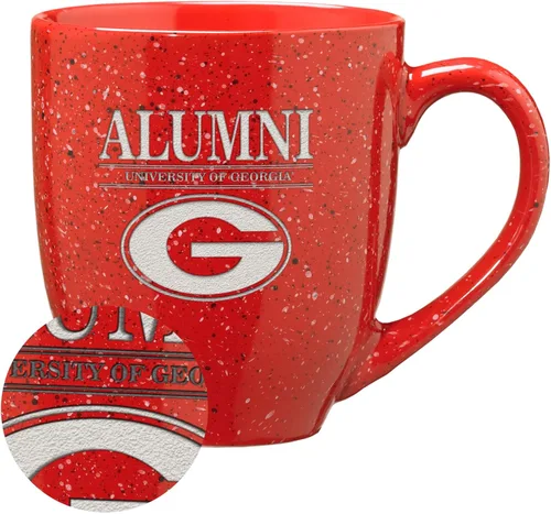 Vista 68 de Rico Industries NCAA Illinois Fighting Illini Alumni - Taza de café de cerámica moteada grabada con láser de 16 onzas