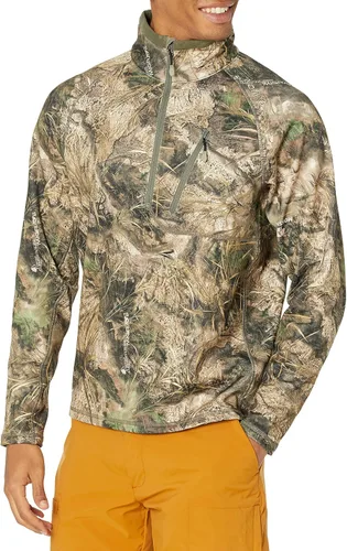 Vista 3 de NOMAD Men's Utility 1/2 Zip Wind Resistant Pullover Hunting Jacket Musgo