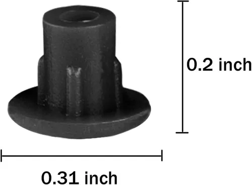 Vista 2 de 300 tapones de plástico de 0.173 in 0.17 pulgadas para tapa de perforación, tapones para silla, gabinete, armario, estante, color negro