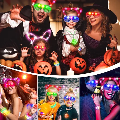 Vista 7 de MIBOTE 269 piezas de juguetes con luz LED, recuerdos de fiesta que brillan en la oscuridad, suministros de fiesta para niños y adultos, Halloween