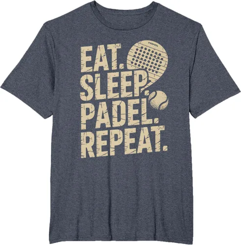 Vista 101 de Camiseta Eat Sleep Padel Repeat Padel Jugador de Tenis