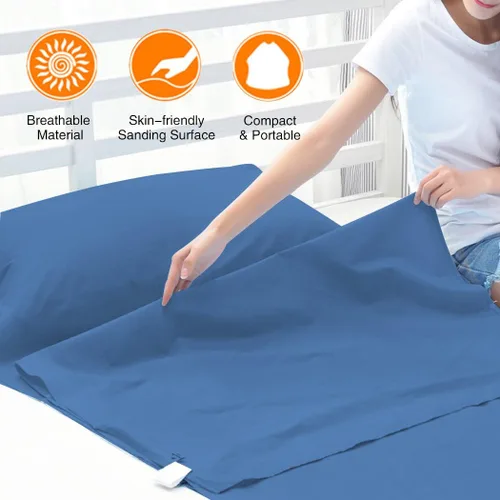 Vista 4 de Saco de dormir ligero para viajes, camping, saco de dormir para adultos, ligero, cálido, hotel, compacto, portátil, para interiores y exteriores