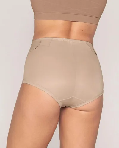 Vista 3 de Bragas posparto con control de abdomen ajustable, banda para el vientre para maternidad, ropa interior con sección C, Negro