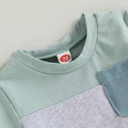 Vista 11 de Conjunto de camiseta de manga corta para bebé niño y niña, camiseta de manga corta, pantalones cortos casuales, ropa para recién nacidos, 6, 12, 18