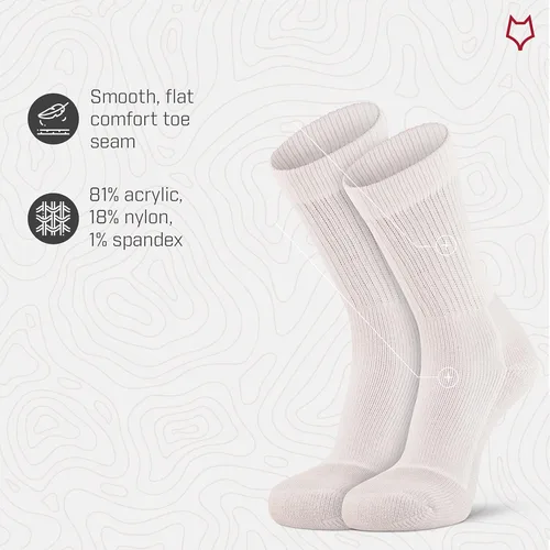 Vista 4 de FoxRiver Wick Dry Athletic Crew Calcetines Pesados Calcetines Deportivos para Hombres y Mujeres con Comodidad Amortiguación