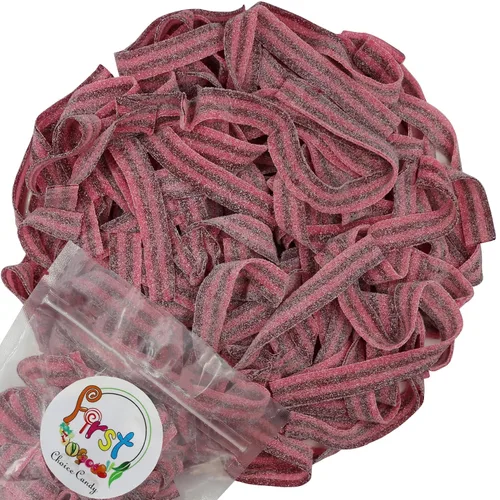Vista 21 de Cinturones de Gomitas Ácidas de Varios Colores (Azul Baya (Arándano), 1 Libra)